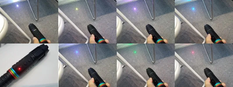 Горячий благородный 7 цветов 400 МВт в 1 белый RGB ручной лазерный фонарь|Подвесные