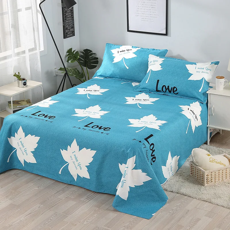 Bed Sheet Mattress Cover Printing Bedding sheet queen Sheets With Double king Size leaf flower Wedding decoration | Дом и сад