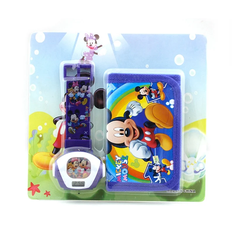 Детский комплект с бумажником и проекционными часами из мультфильма Человек