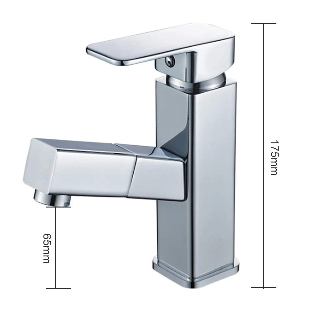 Многофункциональные смесители для раковины выдвижной серебряный цвет смеситель