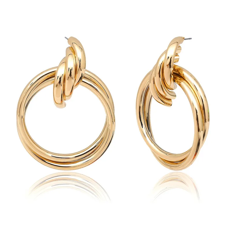 

Luokey Fashion Original Hoop Earings Big Circle Statement Crescent Earring For Women Baby Letter Pendientes Bijoux Femme Za 2020