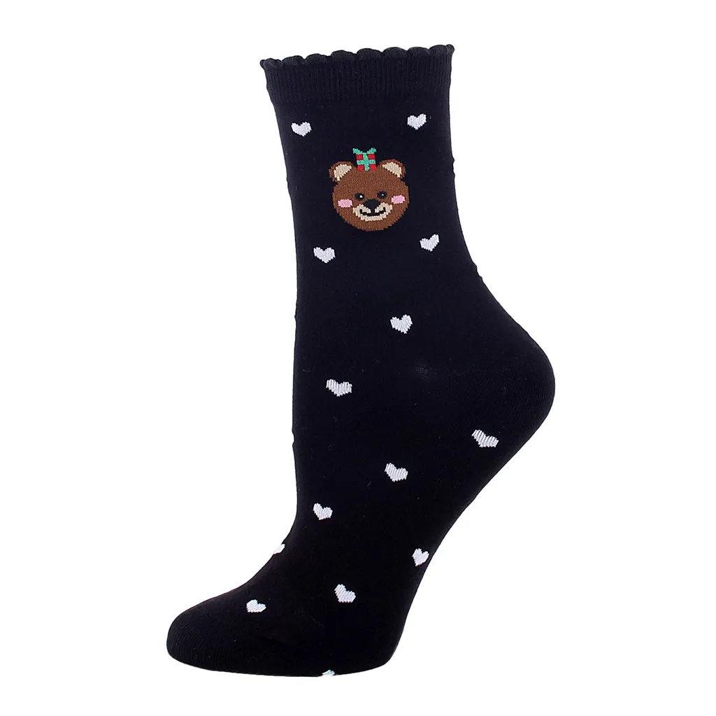 12Pairs  Women socks Casual winter Christmas Socks David's deer Socks Cotton Cartoon Keep Warm lady Socks Christmas Gift