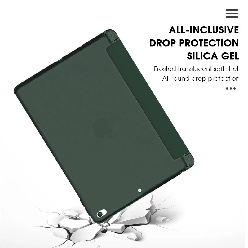 Чехол для iPad Mini 5, чехол для iPad Mini, чехол с карандашом, трехслойная подставка, мягкая задняя часть из ТПУ для iPad Mini5, чехол, чехол, Funda Capa