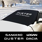 Автомобильный защита ветрового стекла снега льда козырек от солнца Водонепроницаемый Крышка для Dacia Duster 1,0 Tce Logan Sandero R4 авто аксессуары