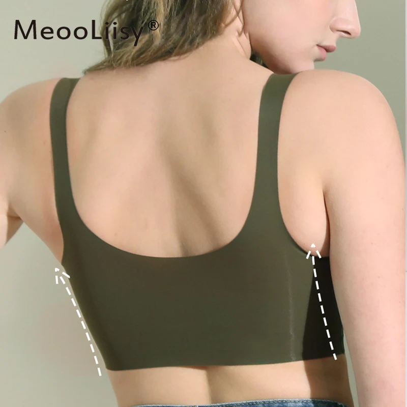 

MeooLiisy Women Yoga Sports Bra Seamless Bra Fitness Gym Top Sportswear Underwear Running Push Up Lingerie Wirefree