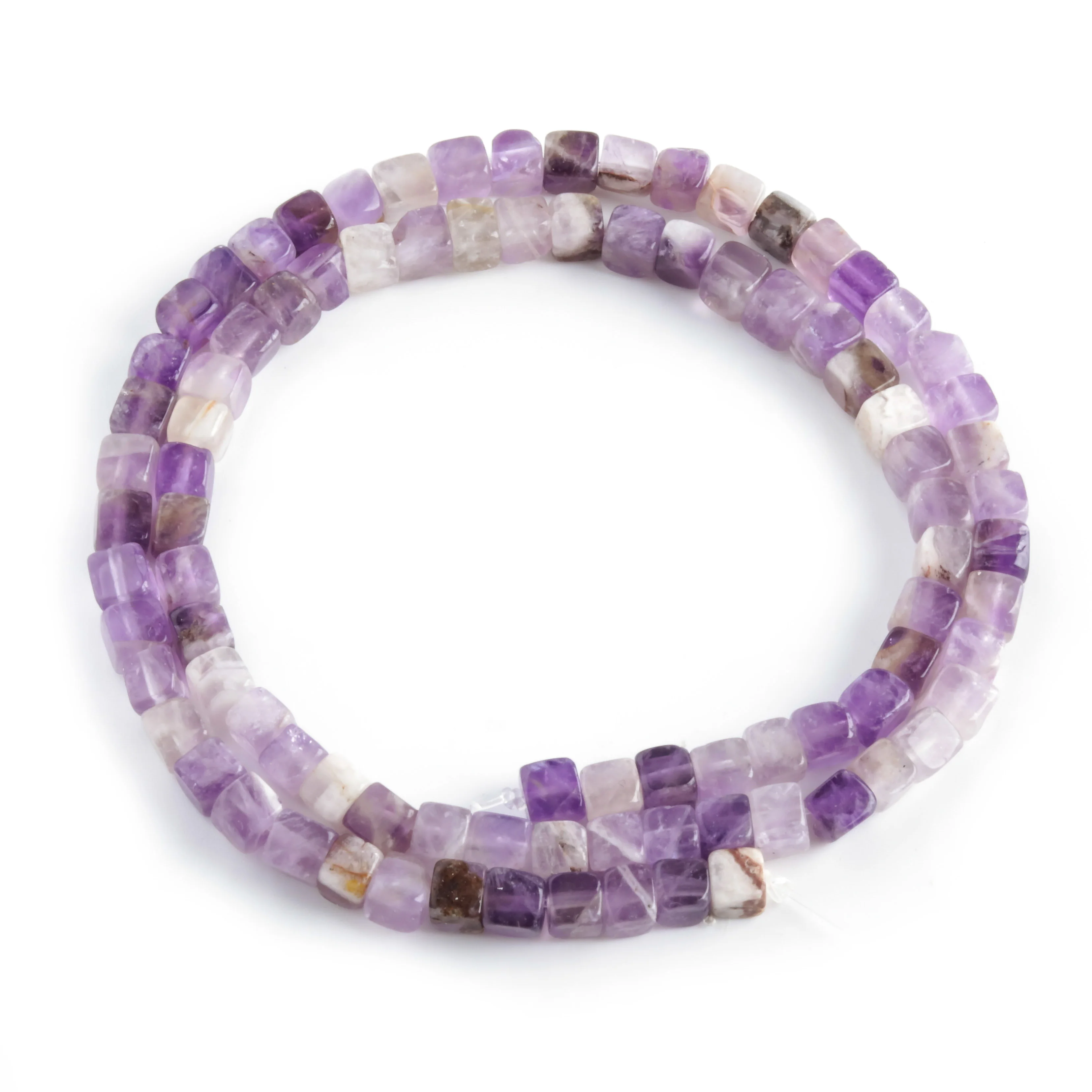 

Wholesale Natural Stone 4mm Amethyst Cube Bead Loosely Spaced Beads Block Bead Septa Bead DIY Necklace Bangle