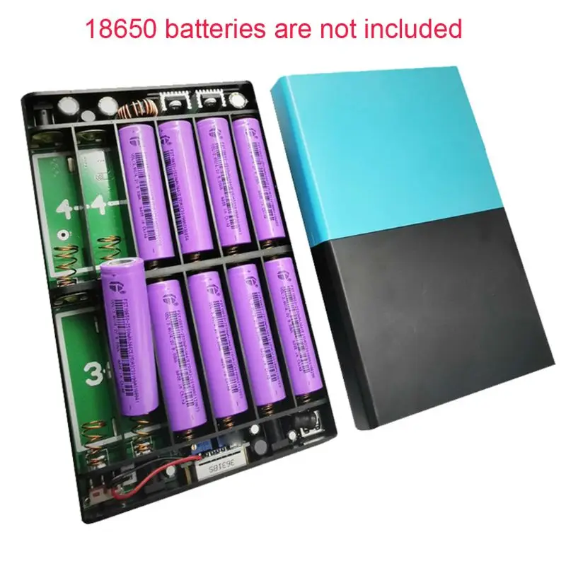 QC 3 0 USB DC 12 24 В выход 12x18650 аккумуляторов Внешний аккумулятор сделай сам для