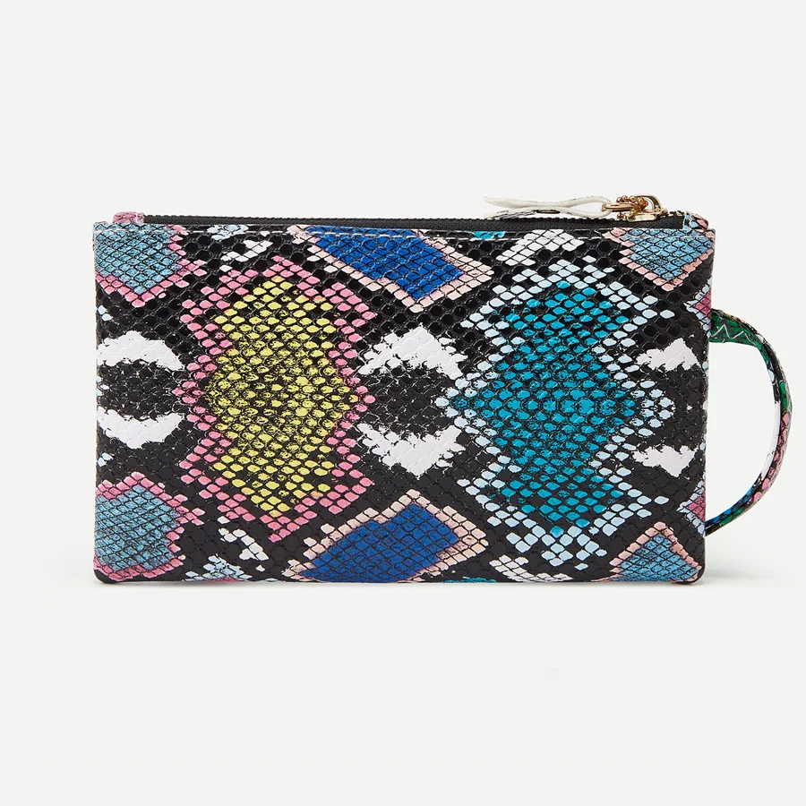 

CAIDA New PU Snake Print Crossbody Bag Ball Pendant Coin Purse Splash Ink Crossbody Bag Straw Bag 2021 New Dropshipping