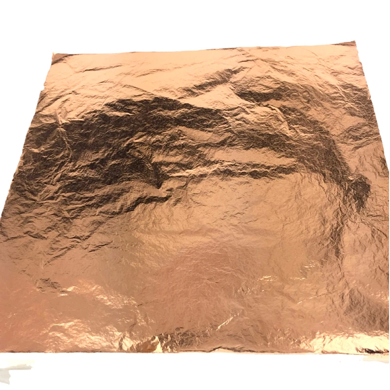 100 листов 14х14 см настоящая медная листовая фольга Красный медный лист роскошный |