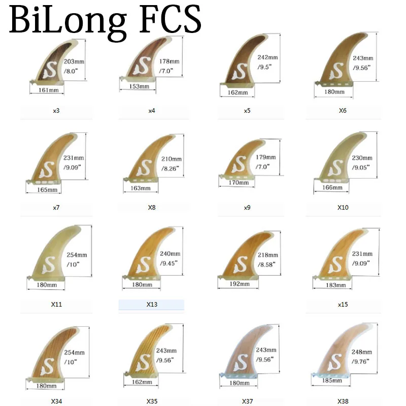 Серфборд BiLong FCS ориентированный по распродаже плавников в одной коробке 7-8-9-10