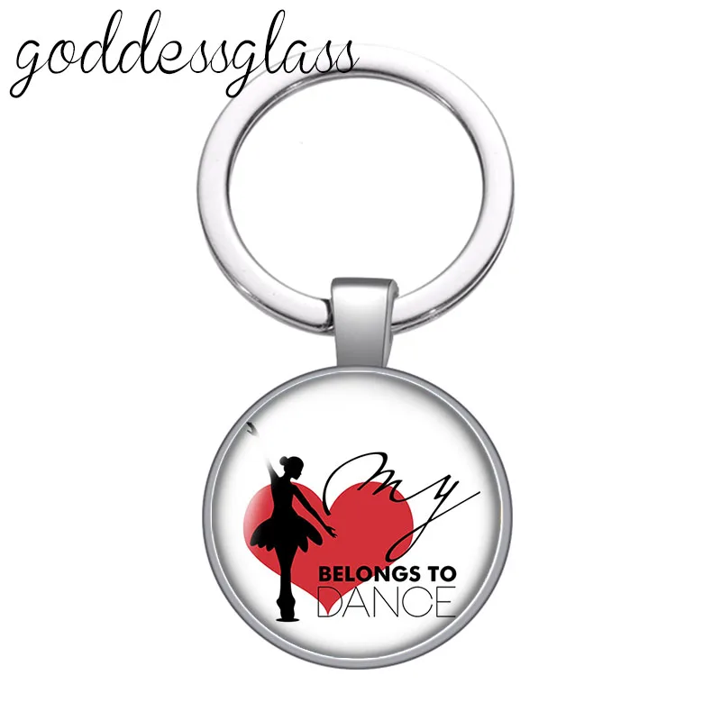Танцы для балета занятий гимнастикой действий круглый стеклянный брелок с