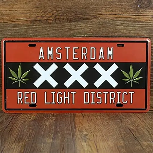 

Retro License Car Plates Letter Vintage Metal Tin Signs Garage Painting Plaque Sticker