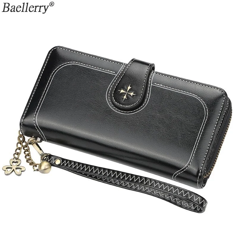 

Vintage Button Wallet Women Phone Purses Leather Woman Wallet Big Female Purse Retro Lady Long Zipper Card Clutch Women Wallets