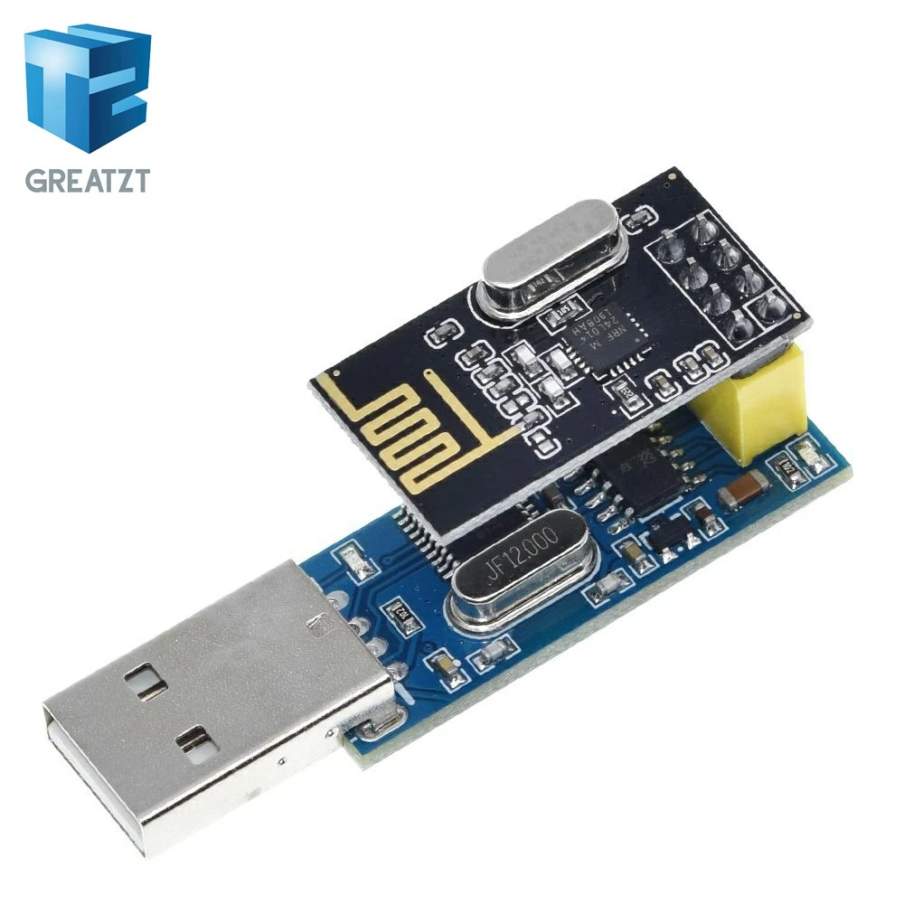 GREATZT 1 шт. новинка CH340T плата адаптера USB к последовательному порту + 2 4G NRF24L01