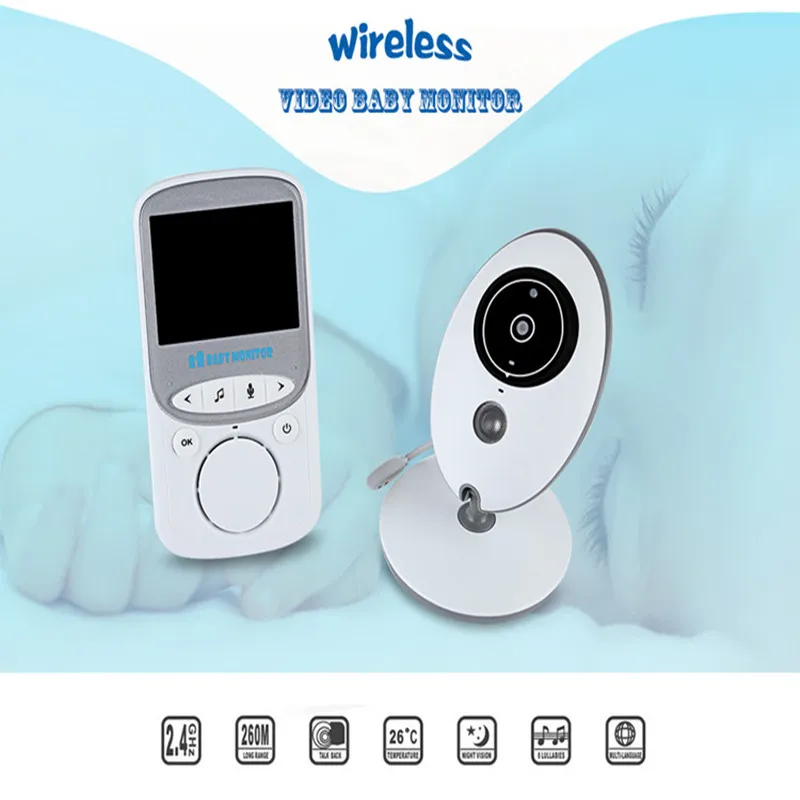 

Wireless LCD Audio Video Baby Monitor VB605 Radio Nanny Music Intercom IR 24h Portable Baby Camera Baby Walkie Talkie Babysitter