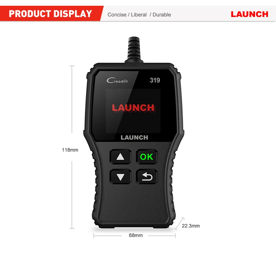 Launch Creader 319 OBD2 сканер Код ошибки автомобиля считыватель автомобильный полный OBDII сканер Авто диагностический инструмент PK Creader 3001