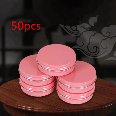 

50pcs Pink 5g 10g 15g 30g 50g 60g Aluminum Jars Lip Balm Pot Skin Care Cream Eyeshadow Lip Liquid Base Foundation Container Tins