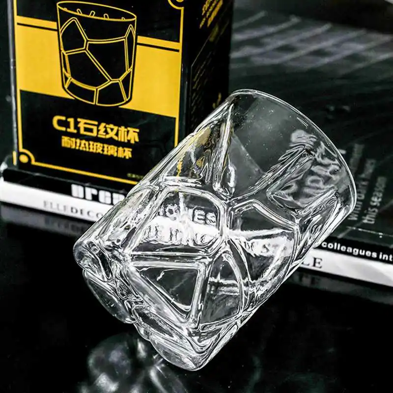 Термостойкая стеклянная чашка для воды с зернистой структурой 300 мл пива