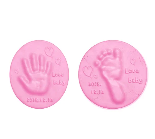 pink 30 г уход за ребенком, воздушная ручная сушка для ног, мягкая глина, детская ручная печать, отпечаток следа, литая родитель-ребенок, ручная подушечка с чернилами для отпечатков - Цвет: pink