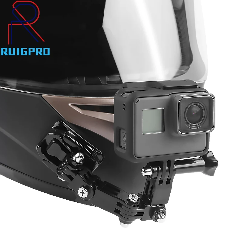 Gopro аксессуары 4 способа поворотный стол Кнопка крепление Go Pro Hero 4 5 6 7 8SJCAM SJ4000 EKEN H9 H9R мотоциклетный шлем подбородок кронштейн