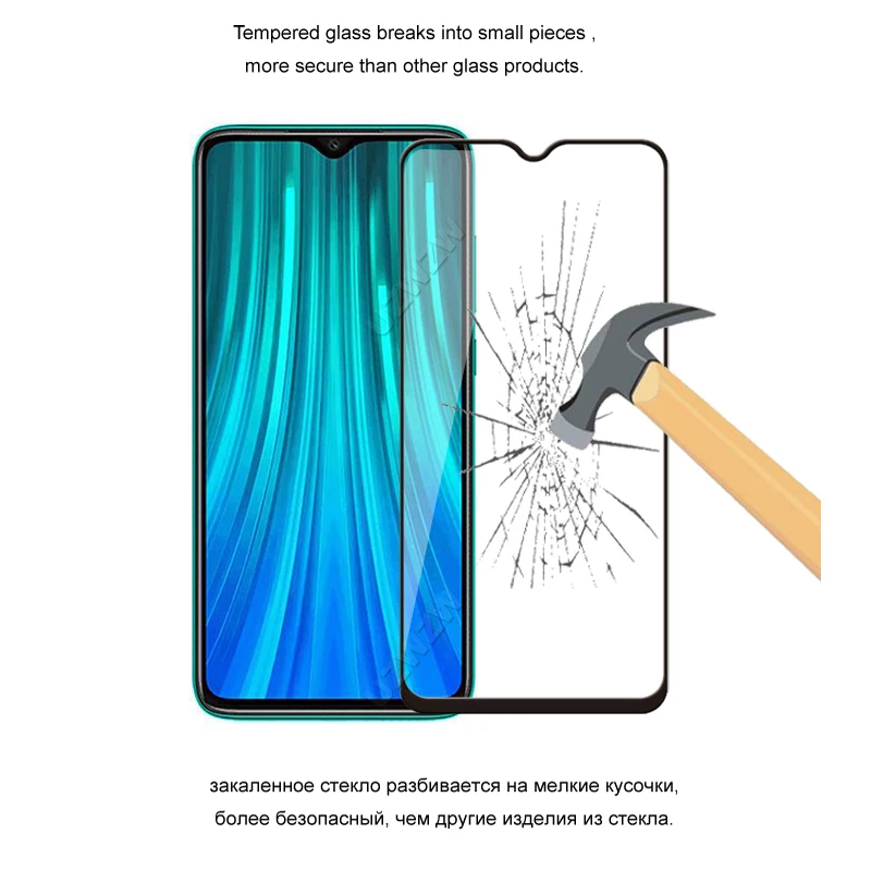 

Full Cover Tempered Glass For Xiaomi Redmi Note 8 / Redmi Note 8 Pro Screen Protector Protective Glass