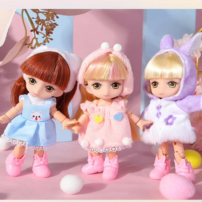 

12cm Blind Box BJD Doll Figure Toy 13 Moveable Jointed BJD Dolls Anime Face Surprise Poopsies Box Toy For Girl Children Gifts