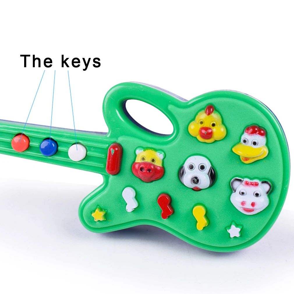 YKS игрушка музыкальная электрогитары игрушки для детей Детские Rhyme музыка моделирование пластиковая гитара для детей лучший подарок случайный цвет