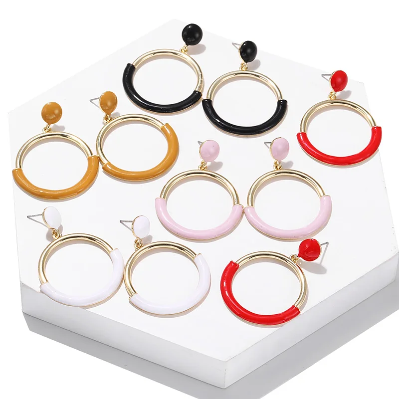 Серьги Модные ювелирные изделия богемные металлические акриловые красочные