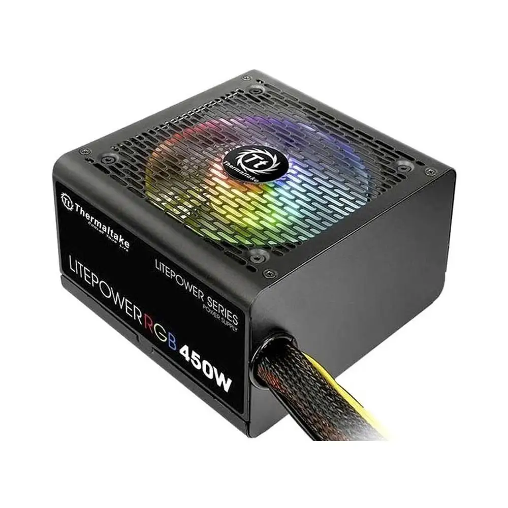 Блок питания Thermaltake ATX 450W Litepower RGB 450 (24+4+4pin) APFC PPFC 120mm fan color LED 4xSATA | Электроника