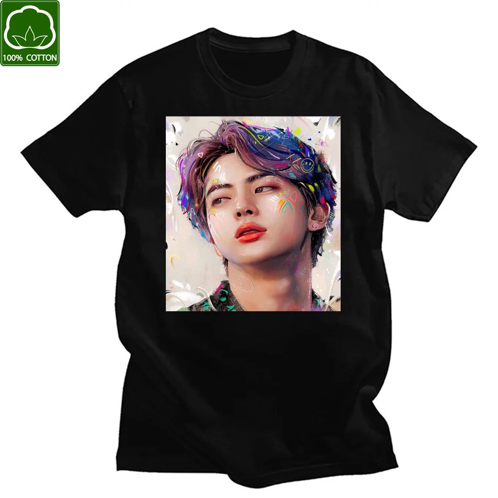 Bangtan niños coreanos idol Kpop dinamita 2021 Camiseta de algodón Unisex camiseta Camiseta de manga corta Vintage de mujer gráfico novedades divertidas