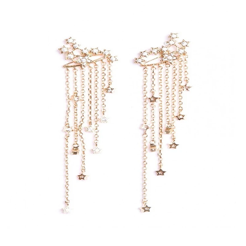 Серьги женские ювелирные изделия Модные металлические кисточки длинные