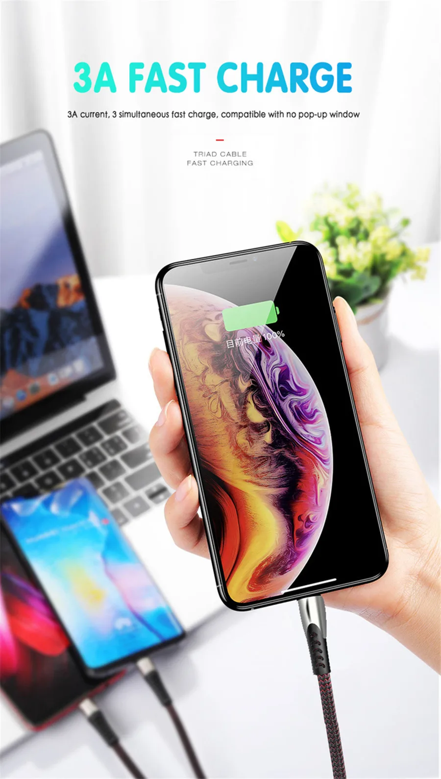 Micro USB 2.4A быстрая Дата-кабель для зарядки кабель type C для samsung Galaxy S10 9 Note 10 9 huawei Xiaomi кабели для мобильных телефонов