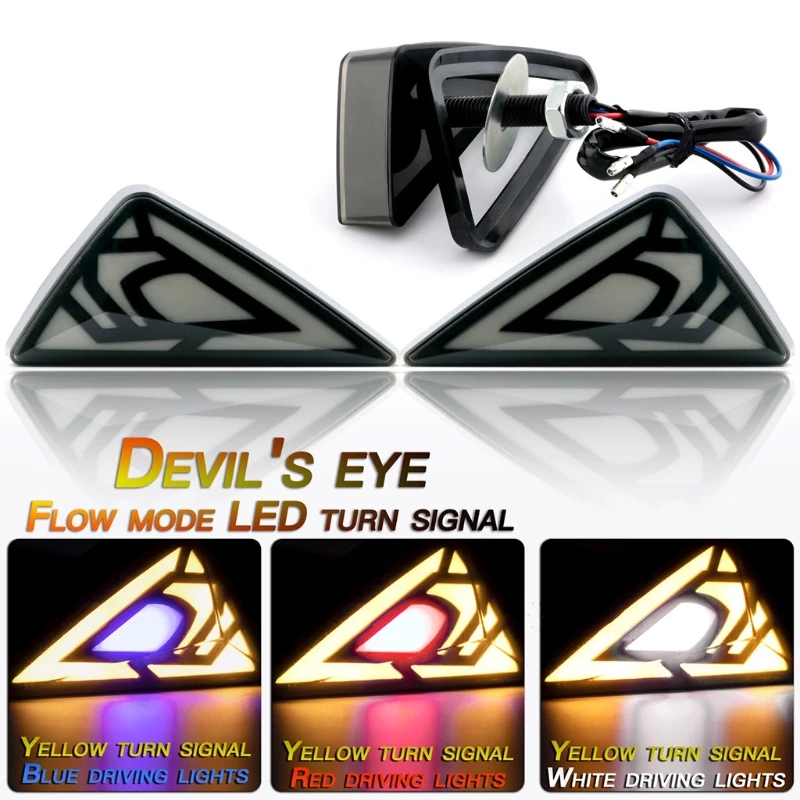 

2pcs/set Running Water Flow Mode LED Turn Signal Lamp Indicator Light for Motorcycle MotorBike Accessories Parts T3EF