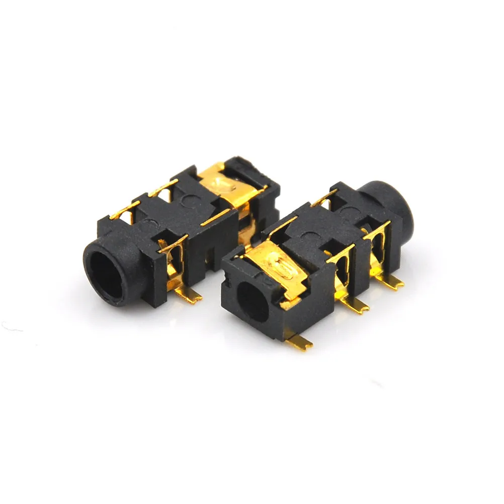 

10PCS Female Audio Connector 5 Pin SMT SMD Headphone Jack Socket PJ-327A Gold-Plated Patch SMD Audio Earphones Socket 3.5mm