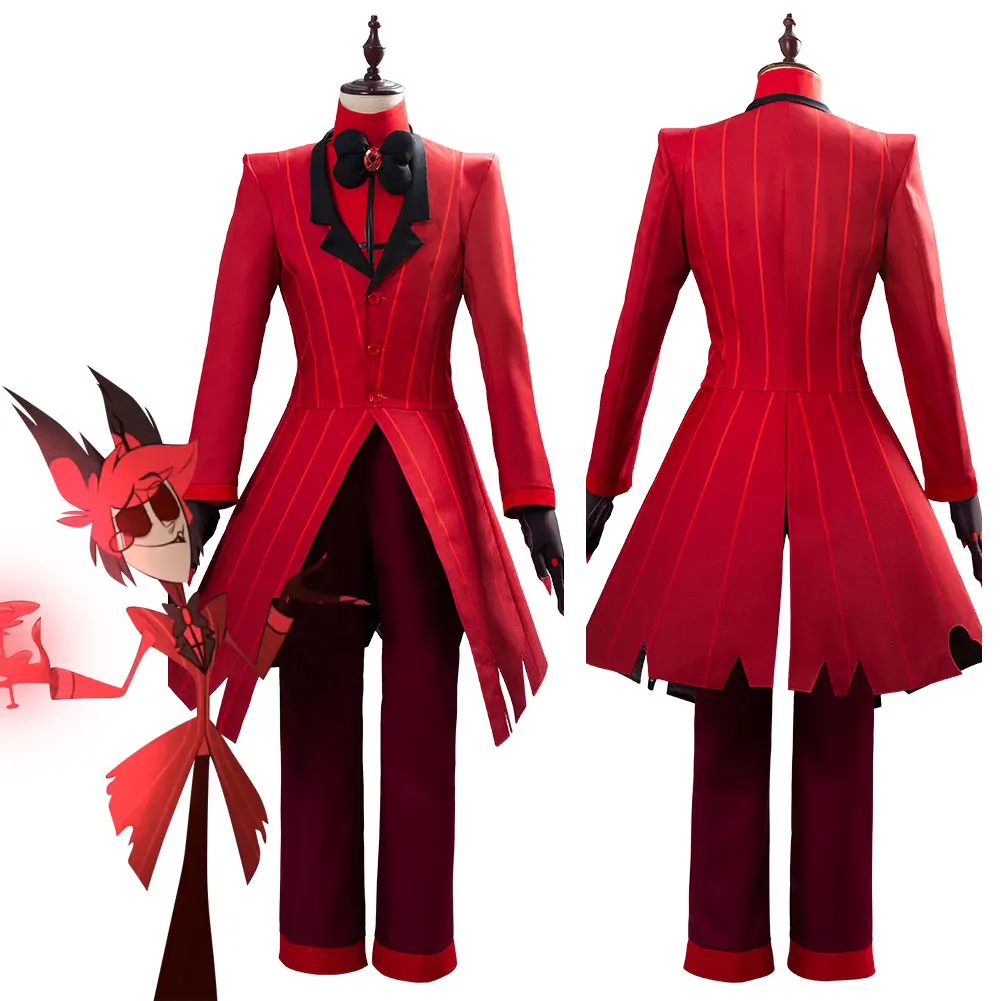 

Hazbin Cosplay Hotel ALASTOR Uniform Cosplay Costume Adult Men Halloween Carnival Christmas Costumes Red Suit
