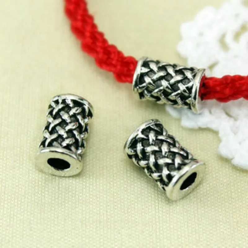 10 шт./партия бусины из серебристой сетки с внутренним отверстием 7*10 мм | Красота и
