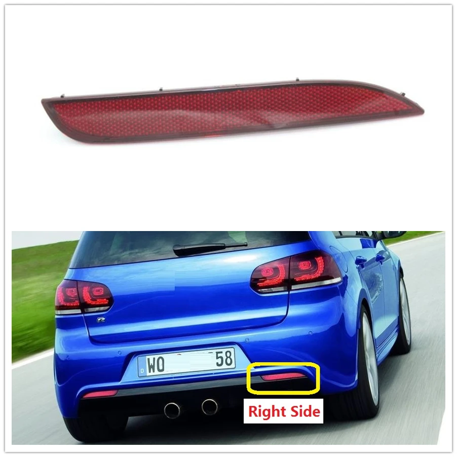 Задний бампер для VW Golf 6 MK6 R20 2009 2010 2011 2012 2013 декоративный накладный фонарь