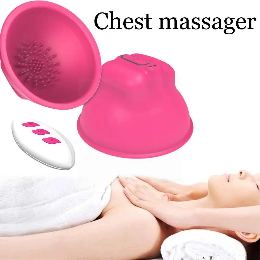 

Wireless remote control rechargeable breast massager increase breast muscle firming breast enhancement stimulationc massage D9S6