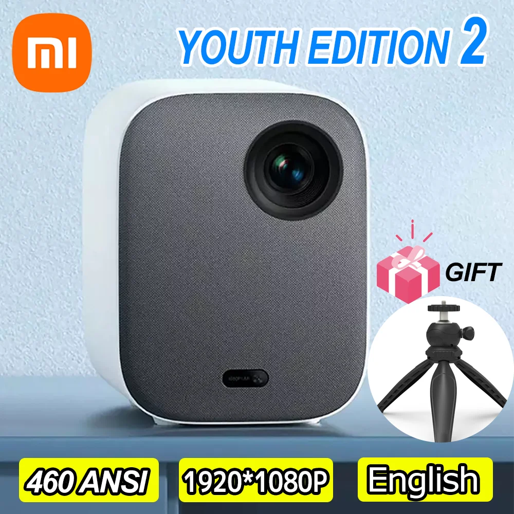Проектор Xiaomi Mijia TV Youth Edition 2 Mini DLP Full HD 1080P 460 ANSI люмен Android Wifi для домашнего