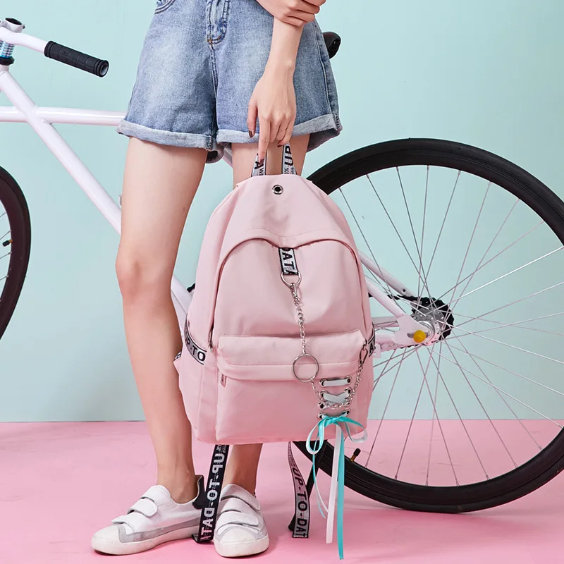 2019Women Backpack USB Charging Nylon Backpacks School Bags For Teenagers Girl Laptop mochila feminina Students Satchel | Багаж и сумки