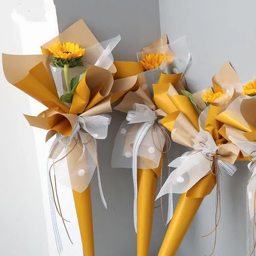 

20sheets New Arrival Double Side Color Flower Wrapping Paper Waterproof Florist