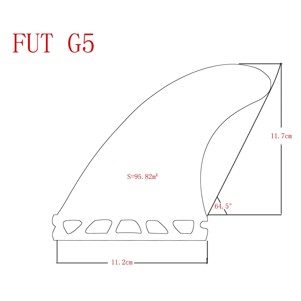 Доски для серфинга fin Future G5 + GL 4 шт в наборе оранжевый цвет quad набор соты