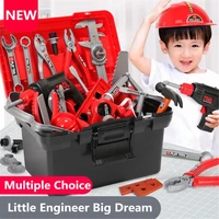 kids toolbox kit educational toys simulation repair tools toys drill plastic game learning engineering puzzle toys gifts for boy