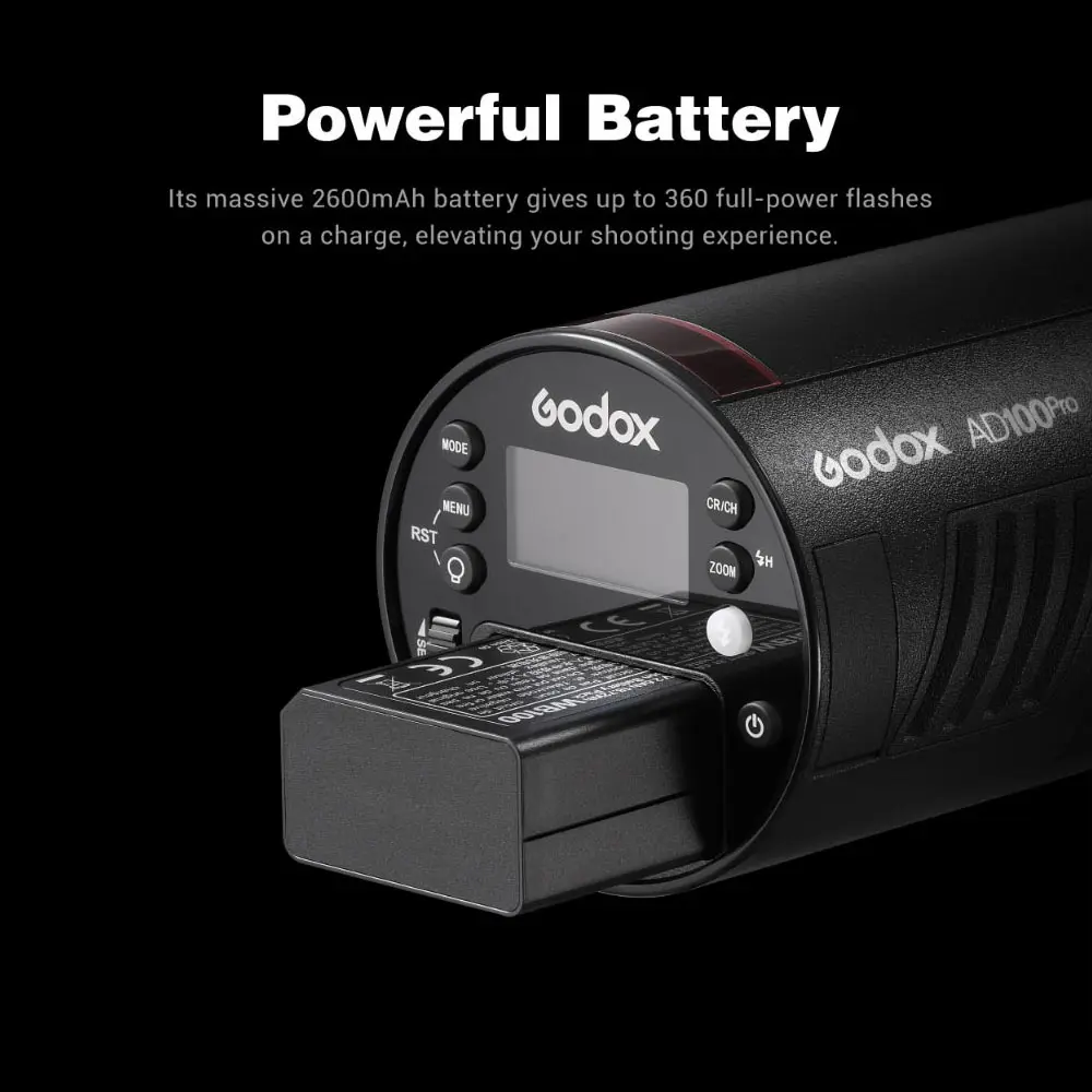 Карманная вспышка Godox AD100 pro 2 4G Беспроводная 100Ws TTL 2600 мАч портативная наружная для