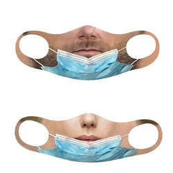 Популярный маска с дизайном спущенной маски, с первого взгляда так сразу и не поймешь что не так