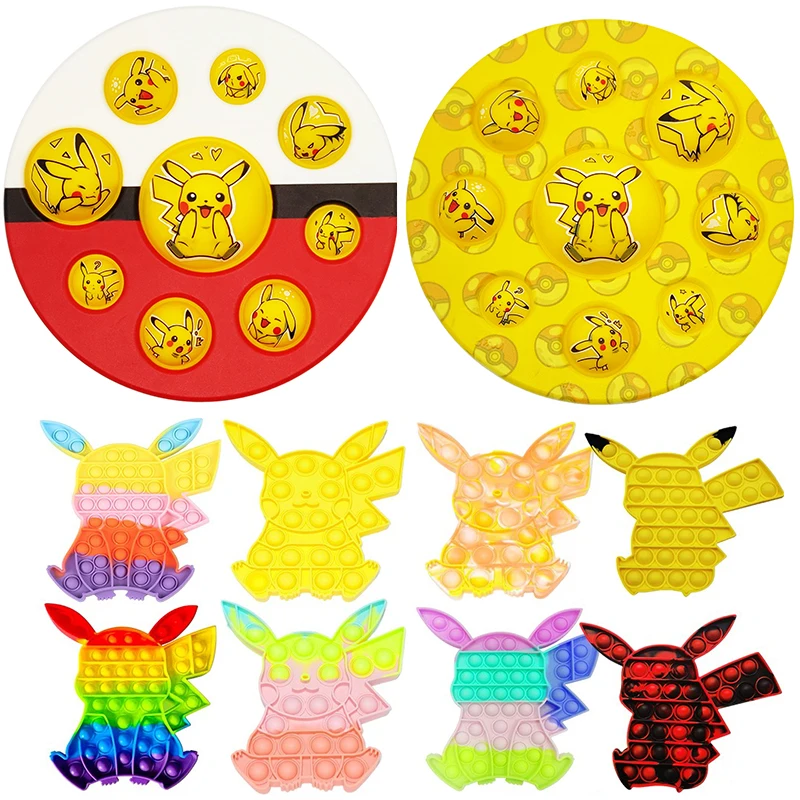 

Pokemon Pikachu Pop It Fidget Toys 20,5 см Радужный Рабочий стол Charizard Пикачу Бульбазавр, теряющий непоседу, облегчающий аутизм