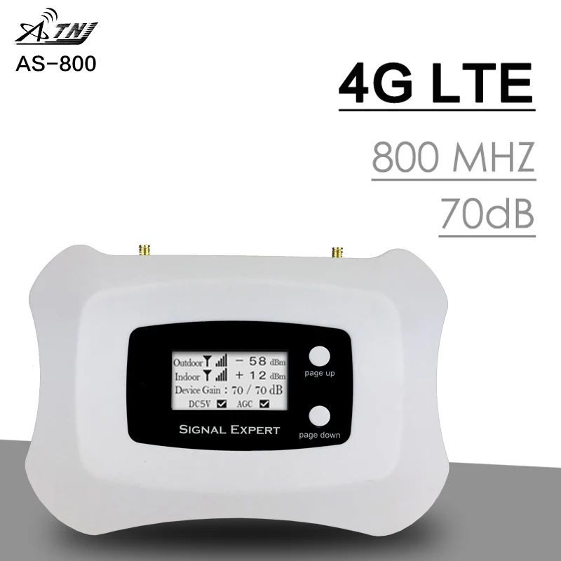 Репитер сигнала сети 4G LTE 800 20 диапазонов с ЖК-дисплеем 70 дБ усиления усилитель