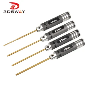3dsway 3d printer parts inner hexagon tool kit screwdriver hotend removal titanium plated steel cutter head 1 5 2 0 2 5 3 0mm free global shipping
