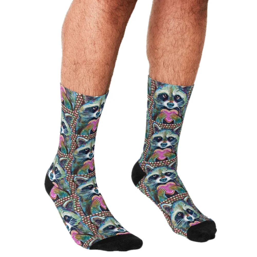 

Funny Socks Men harajuku Bear hug love Socks Printed personality Happy hip hop Novelty Skateboard Crew Casual Crazy Socks
