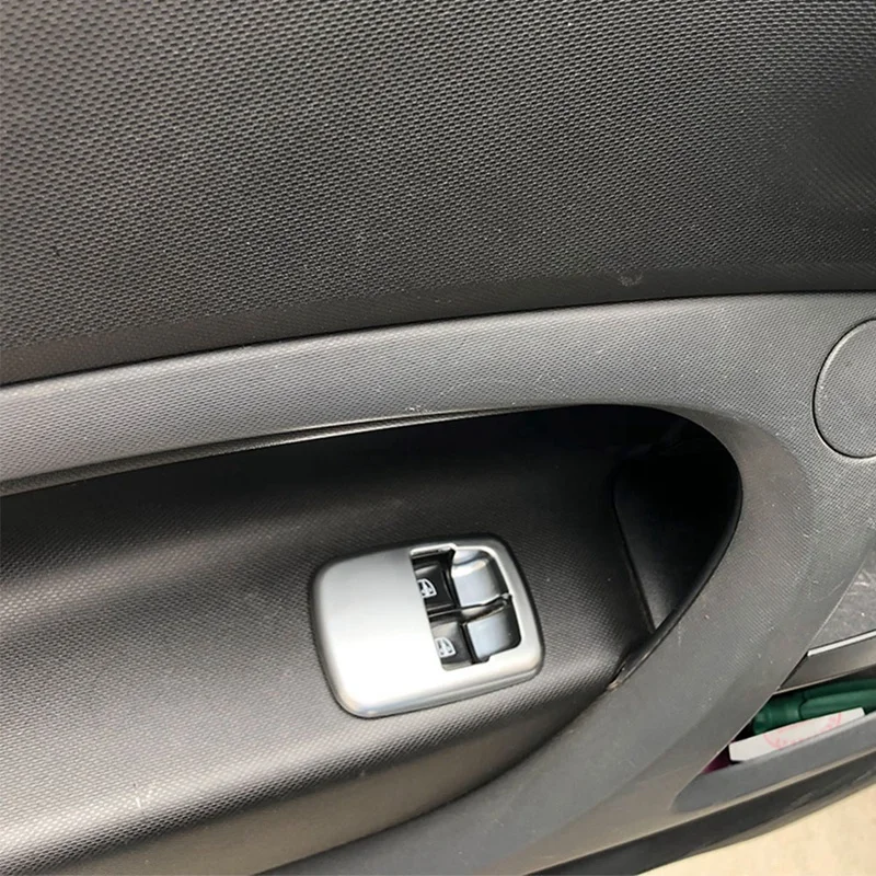 Автомобильная Серебристая ABS пластиковая оконная подъемная Кнопка рамка